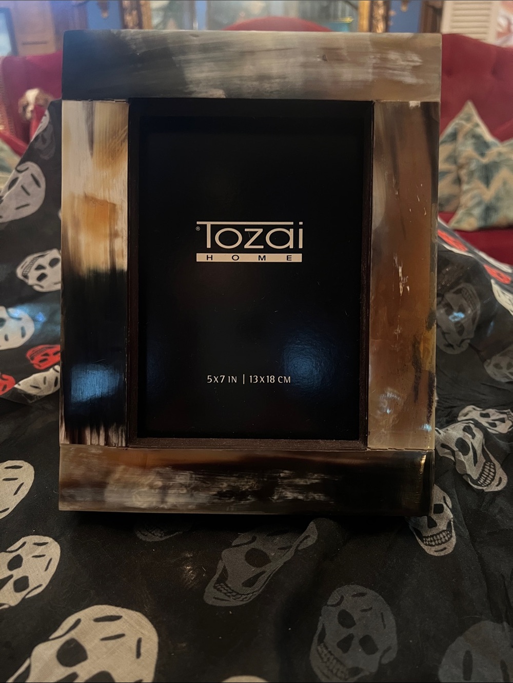 Tozai Polished Brown & Black Buffalo Horn Decorative Picture Frame (5x7)
